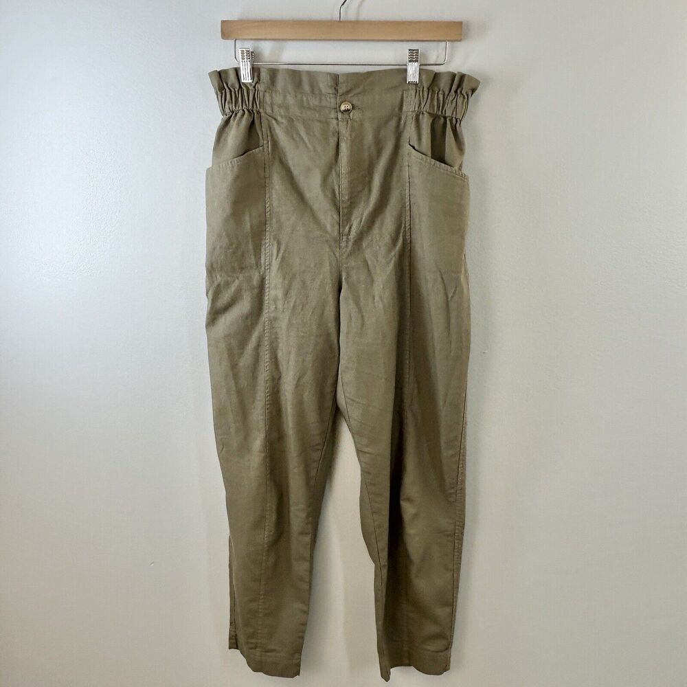 Madewell Wide Leg Pants in Olive